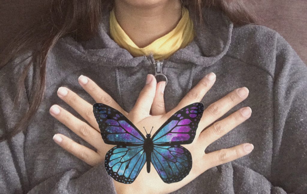 tecnica de autoabrazo - como calmar la ansiedad - El abrazo de la mariposa psicología